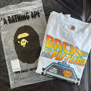 Kids Bape White Back to the Future Tee